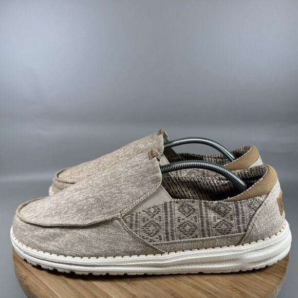 S Hey Dude Thad Mayan Slip on Loafer Sneakers Mens Size 13 Mayan Beige - Picture 3 of 8